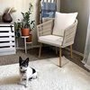 image:imageYITAHOME Outdoor Dining Single Sofa Chair IndoorOutdoor Wicker Bistro Chairs PE Rattan Armchair Seating for Patio Backyard Poolside Balcony  TanBeige