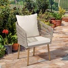 image:imageYITAHOME Outdoor Dining Single Sofa Chair IndoorOutdoor Wicker Bistro Chairs PE Rattan Armchair Seating for Patio Backyard Poolside Balcony  TanBeige