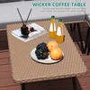 image:imageYITAHOME Outdoor Dining Single Sofa Chair IndoorOutdoor Wicker Bistro Chairs PE Rattan Armchair Seating for Patio Backyard Poolside Balcony  TanGrey