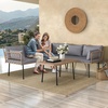 image:imageYITAHOME Outdoor Dining Single Sofa Chair IndoorOutdoor Wicker Bistro Chairs PE Rattan Armchair Seating for Patio Backyard Poolside Balcony  TanGrey