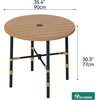 image:imageYITAHOME Outdoor Dining Single Sofa Chair IndoorOutdoor Wicker Bistro Chairs PE Rattan Armchair Seating for Patio Backyard Poolside Balcony  TanWood