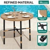 image:imageYITAHOME Outdoor Dining Single Sofa Chair IndoorOutdoor Wicker Bistro Chairs PE Rattan Armchair Seating for Patio Backyard Poolside Balcony  TanWood