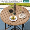 image:imageYITAHOME Outdoor Dining Single Sofa Chair IndoorOutdoor Wicker Bistro Chairs PE Rattan Armchair Seating for Patio Backyard Poolside Balcony  TanWood