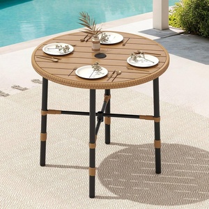 image:imageYITAHOME Outdoor Dining Single Sofa Chair IndoorOutdoor Wicker Bistro Chairs PE Rattan Armchair Seating for Patio Backyard Poolside Balcony  TanWood