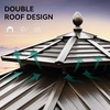 image:imageYITAHOME 10x10ft Gazebo Double Roof Hardtop with Nettings and Curtains Heavy Duty Galvanized Steel Outdoor Vertical Stripes Roof for Patio Backyard Deck Lawns BrownBronze w finia
