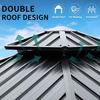 image:imageYITAHOME 10x10ft Gazebo Double Roof Hardtop with Nettings and Curtains Heavy Duty Galvanized Steel Outdoor Vertical Stripes Roof for Patio Backyard Deck Lawns BrownGray