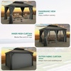 image:imageYITAHOME 10x10ft Gazebo Double Roof Hardtop with Nettings and Curtains Heavy Duty Galvanized Steel Outdoor Vertical Stripes Roof for Patio Backyard Deck Lawns BrownGray