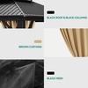 image:imageYITAHOME 10x10ft Gazebo Double Roof Hardtop with Nettings and Curtains Heavy Duty Galvanized Steel Outdoor Vertical Stripes Roof for Patio Backyard Deck Lawns BrownBrown