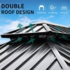image:imageYITAHOME 10x10ft Gazebo Double Roof Hardtop with Nettings and Curtains Heavy Duty Galvanized Steel Outdoor Vertical Stripes Roof for Patio Backyard Deck Lawns BrownGray