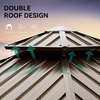 image:imageYITAHOME 10x10ft Gazebo Double Roof Hardtop with Nettings and Curtains Heavy Duty Galvanized Steel Outdoor Vertical Stripes Roof for Patio Backyard Deck Lawns BrownBronze