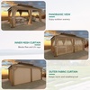 image:imageYITAHOME 10x10ft Hardtop Gazebo with Nettings and Curtains Heavy Duty Double Roof Galvanized Steel Outdoor Combined of Horizontal Vertical Stripes Roof for Patio Backyard Deck Lawn BronzeBronze