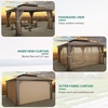 image:imageYITAHOME 10x10ft Hardtop Gazebo with Nettings and Curtains Heavy Duty Double Roof Galvanized Steel Outdoor Combined of Horizontal Vertical Stripes Roof for Patio Backyard Deck Lawn BronzeBronze