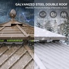 image:imageYITAHOME 10x10ft Hardtop Gazebo with Nettings and Curtains Heavy Duty Double Roof Galvanized Steel Outdoor Combined of Horizontal Vertical Stripes Roof for Patio Backyard Deck Lawn BronzeBronze