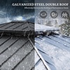 image:imageYITAHOME 10x10ft Hardtop Gazebo with Nettings and Curtains Heavy Duty Double Roof Galvanized Steel Outdoor Combined of Horizontal Vertical Stripes Roof for Patio Backyard Deck Lawn BronzeYellow
