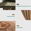 image:imageYITAHOME 10x10ft Hardtop Gazebo with Nettings and Curtains Heavy Duty Double Roof Galvanized Steel Outdoor Combined of Horizontal Vertical Stripes Roof for Patio Backyard Deck Lawn BronzeBronze