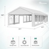 image:imageYITAHOME 20x40FT Party Tent Heavy Duty Wedding Tent Event Shelters Outdoor Canopy Upgraded Galvanized Steel Carport with Removable Sidewall Windows for Commercial and Parties20X40FT