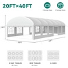 image:imageYITAHOME Party Tent Canopy Event Shelter Heavy Duty Wedding Upgraded Ripple Gazebo Large with Roof Removable Sidewalls CommercialWhiteArch