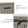 image:imageYITAHOME 31 Gallon Outdoor Storage Box Resin Deck Box and Waterproof Package Delivery Box for Gardening Tools Pool Supplies Patio Furniture Lockable BlackTaupe