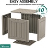 image:imageYITAHOME 31 Gallon Outdoor Storage Box Resin Deck Box and Waterproof Package Delivery Box for Gardening Tools Pool Supplies Patio Furniture Lockable BlackTaupe