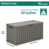 image:imageYITAHOME 31 Gallon Outdoor Storage Box Resin Deck Box and Waterproof Package Delivery Box for Gardening Tools Pool Supplies Patio Furniture Lockable BlackTaupe