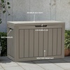 image:imageYITAHOME 31 Gallon Outdoor Storage Box Resin Deck Box and Waterproof Package Delivery Box for Gardening Tools Pool Supplies Patio Furniture Lockable BlackTaupe