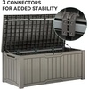 image:imageYITAHOME 31 Gallon Outdoor Storage Box Resin Deck Box and Waterproof Package Delivery Box for Gardening Tools Pool Supplies Patio Furniture Lockable BlackLight Brown