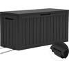 image:imageYITAHOME 31 Gallon Outdoor Storage Box Resin Deck Box and Waterproof Package Delivery Box for Gardening Tools Pool Supplies Patio Furniture Lockable BlackBlack