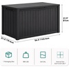 image:imageYITAHOME 31 Gallon Outdoor Storage Box Resin Deck Box and Waterproof Package Delivery Box for Gardening Tools Pool Supplies Patio Furniture Lockable BlackBlack