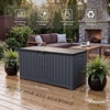 image:imageYITAHOME 31 Gallon Outdoor Storage Box Resin Deck Box and Waterproof Package Delivery Box for Gardening Tools Pool Supplies Patio Furniture Lockable BlackDark Gray