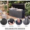 image:imageYITAHOME 31 Gallon Outdoor Storage Box Resin Deck Box and Waterproof Package Delivery Box for Gardening Tools Pool Supplies Patio Furniture Lockable BlackDark Gray