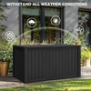 image:imageYITAHOME 31 Gallon Outdoor Storage Box Resin Deck Box and Waterproof Package Delivery Box for Gardening Tools Pool Supplies Patio Furniture Lockable BlackBlack