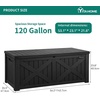 image:imageYITAHOME 31 Gallon Outdoor Storage Box Resin Deck Box and Waterproof Package Delivery Box for Gardening Tools Pool Supplies Patio Furniture Lockable BlackBlack