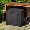 image:imageYITAHOME 31 Gallon Outdoor Storage Box Resin Deck Box and Waterproof Package Delivery Box for Gardening Tools Pool Supplies Patio Furniture Lockable BlackBlack