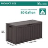 image:imageYITAHOME 31 Gallon Outdoor Storage Box Resin Deck Box and Waterproof Package Delivery Box for Gardening Tools Pool Supplies Patio Furniture Lockable BlackDark Brown