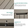 image:imageYITAHOME 31 Gallon Outdoor Storage Box Resin Deck Box and Waterproof Package Delivery Box for Gardening Tools Pool Supplies Patio Furniture Lockable BlackTaupe