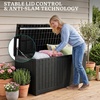 image:imageYITAHOME 31 Gallon Outdoor Storage Box Resin Deck Box and Waterproof Package Delivery Box for Gardening Tools Pool Supplies Patio Furniture Lockable BlackBlack