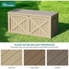 image:imageYITAHOME 31 Gallon Outdoor Storage Box Resin Deck Box and Waterproof Package Delivery Box for Gardening Tools Pool Supplies Patio Furniture Lockable BlackTaupe