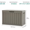 image:imageYITAHOME 31 Gallon Outdoor Storage Box Resin Deck Box and Waterproof Package Delivery Box for Gardening Tools Pool Supplies Patio Furniture Lockable BlackTaupe