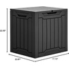 image:imageYITAHOME 31 Gallon Outdoor Storage Box Resin Deck Box and Waterproof Package Delivery Box for Gardening Tools Pool Supplies Patio Furniture Lockable BlackBlack