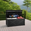 image:imageYITAHOME 31 Gallon Outdoor Storage Box Resin Deck Box and Waterproof Package Delivery Box for Gardening Tools Pool Supplies Patio Furniture Lockable BlackBlack