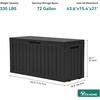 image:imageYITAHOME 31 Gallon Outdoor Storage Box Resin Deck Box and Waterproof Package Delivery Box for Gardening Tools Pool Supplies Patio Furniture Lockable BlackBlack
