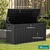 image:imageYITAHOME 31 Gallon Outdoor Storage Box Resin Deck Box and Waterproof Package Delivery Box for Gardening Tools Pool Supplies Patio Furniture Lockable BlackBlack