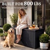 image:imageYITAHOME 31 Gallon Outdoor Storage Box Resin Deck Box and Waterproof Package Delivery Box for Gardening Tools Pool Supplies Patio Furniture Lockable BlackBlack