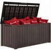 image:imageYITAHOME 31 Gallon Outdoor Storage Box Resin Deck Box and Waterproof Package Delivery Box for Gardening Tools Pool Supplies Patio Furniture Lockable BlackDark Brown
