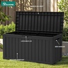 image:imageYITAHOME 31 Gallon Outdoor Storage Box Resin Deck Box and Waterproof Package Delivery Box for Gardening Tools Pool Supplies Patio Furniture Lockable BlackBlack