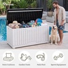 image:imageYITAHOME 31 Gallon Outdoor Storage Box Resin Deck Box and Waterproof Package Delivery Box for Gardening Tools Pool Supplies Patio Furniture Lockable BlackBlackWhite