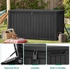 image:imageYITAHOME 31 Gallon Outdoor Storage Box Resin Deck Box and Waterproof Package Delivery Box for Gardening Tools Pool Supplies Patio Furniture Lockable BlackBlack