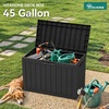 image:imageYITAHOME 31 Gallon Outdoor Storage Box Resin Deck Box and Waterproof Package Delivery Box for Gardening Tools Pool Supplies Patio Furniture Lockable BlackBlack