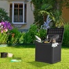 image:imageYITAHOME 32 Gallon Deck Box Resin Storage with Lockable Lid amp Side Handles Indoor Outdoor Small Container for Patio Cushion Garden Pool Accessories Backyard Furniture Water ResistantBlack