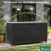 image:imageYITAHOME 32 Gallon Deck Box Resin Storage with Lockable Lid amp Side Handles Indoor Outdoor Small Container for Patio Cushion Garden Pool Accessories Backyard Furniture Water ResistantBlack